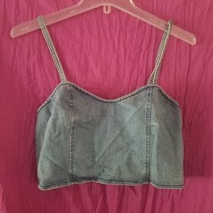 NWT Denim Crop Top